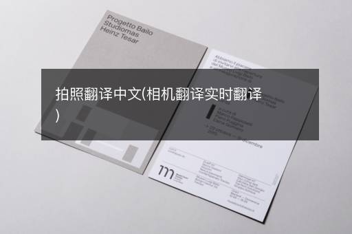 拍照翻译中文(相机翻译实时翻译)