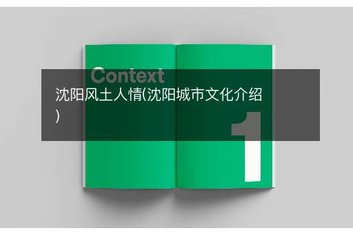 沈阳风土人情(沈阳城市文化介绍)