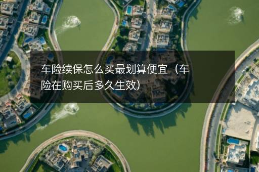 车险续保怎么买最划算便宜（车险在购买后多久生效）